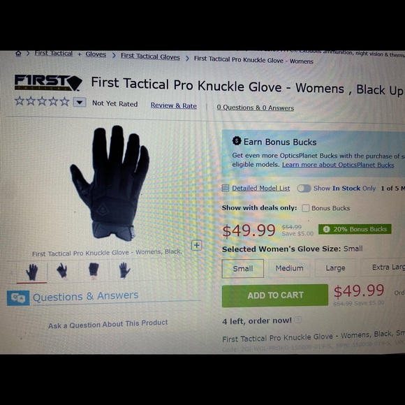 First Tactical Brand Hard Knuckle Leather Gloves. Size L and XL - Picture 12 of 16